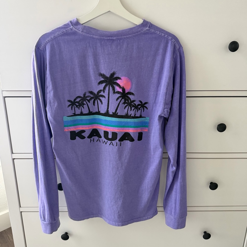 Purple Kauai Hawaii Women’s Long Sleeve Shirt Size Small
